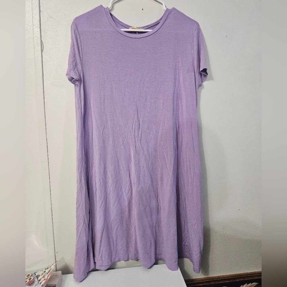 Piko 1988 Lavendar Casual Short Sleeve Dress!